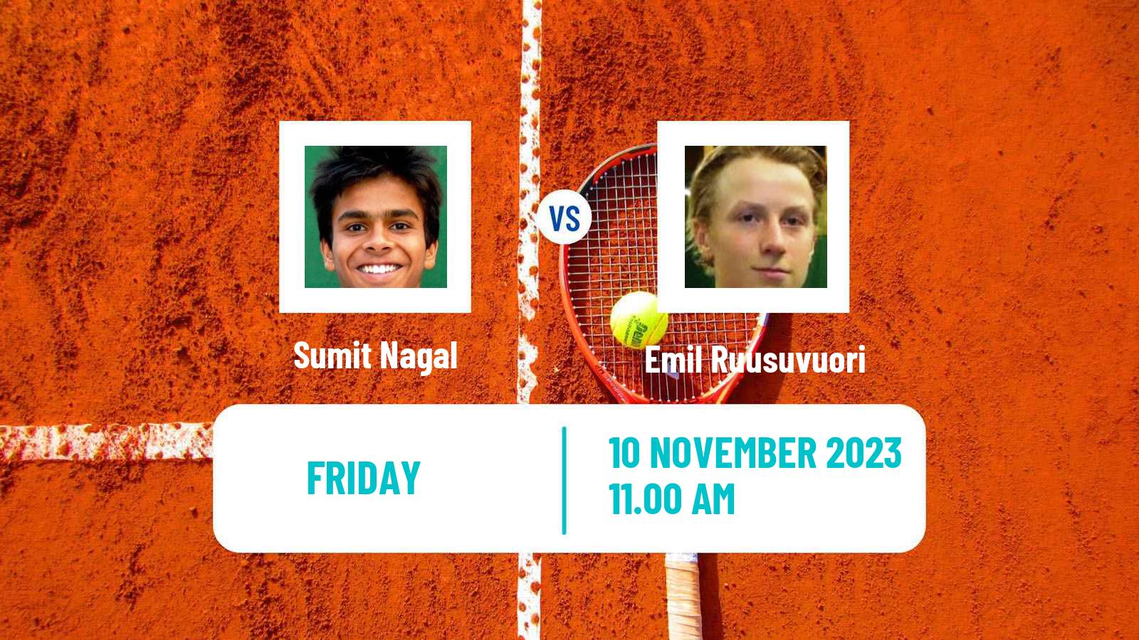 Tennis Helsinki Challenger Men Sumit Nagal - Emil Ruusuvuori