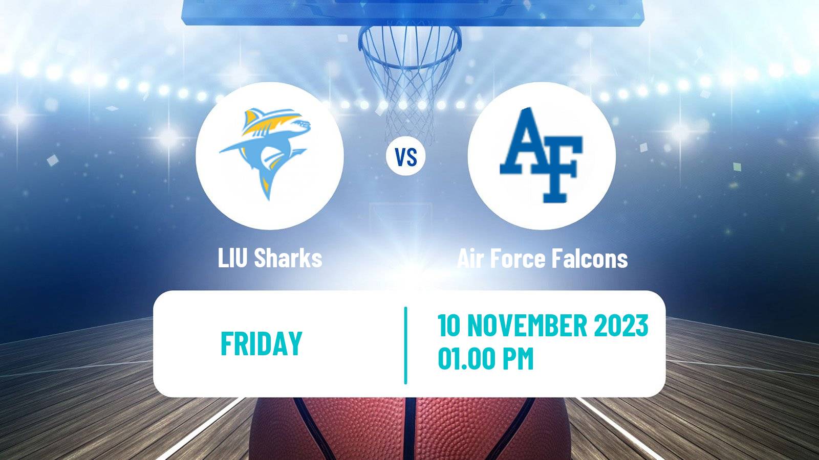 Basketball NCAA College Basketball LIU Sharks - Air Force Falcons
