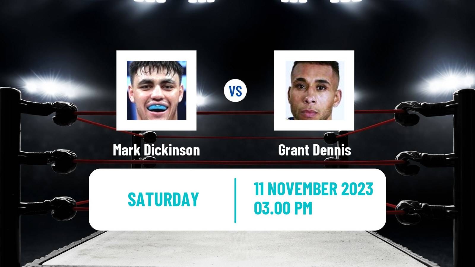 Boxing Middleweight Others Matches Men Mark Dickinson - Grant Dennis