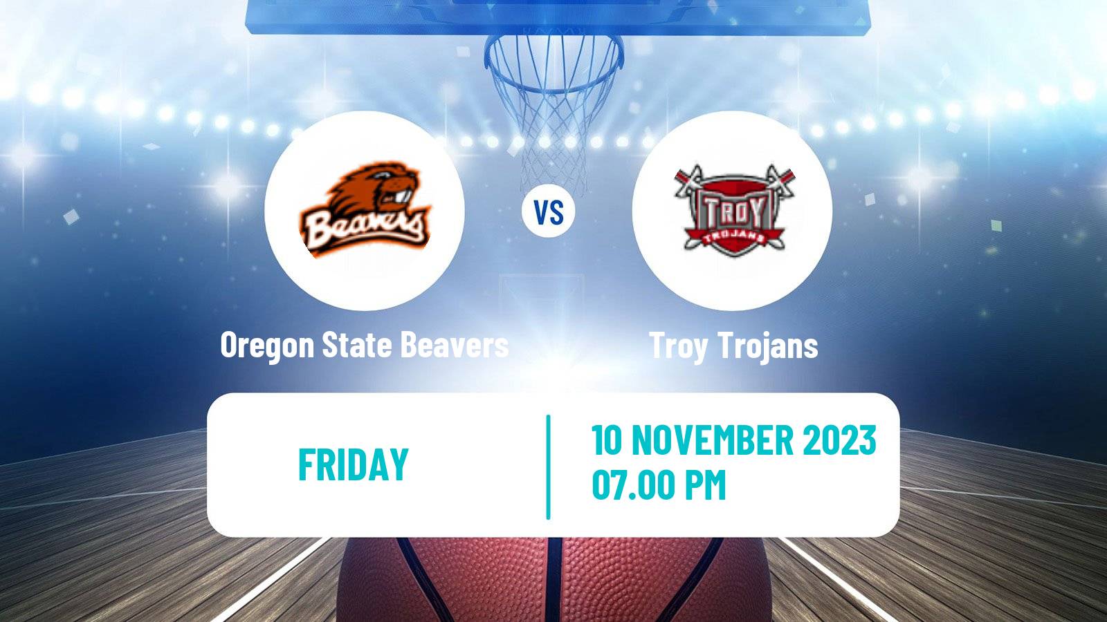Basketball NCAA College Basketball Oregon State Beavers - Troy Trojans