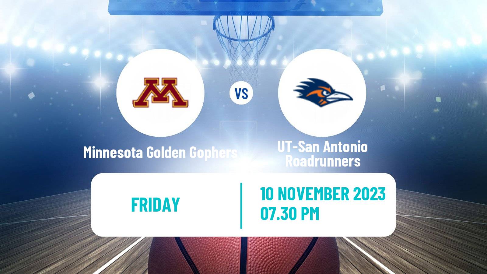 Basketball NCAA College Basketball Minnesota Golden Gophers - UT-San Antonio Roadrunners