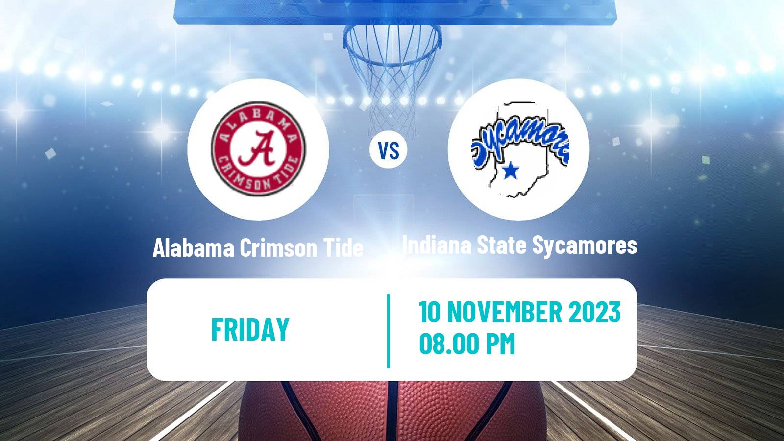 Basketball NCAA College Basketball Alabama Crimson Tide - Indiana State Sycamores