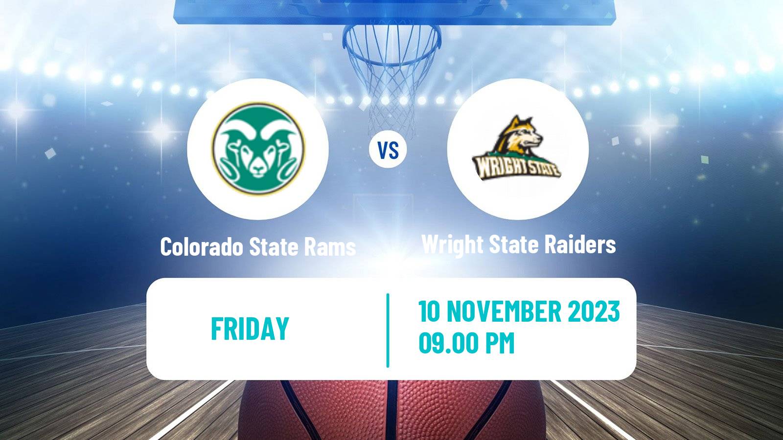 Basketball NCAA College Basketball Colorado State Rams - Wright State Raiders