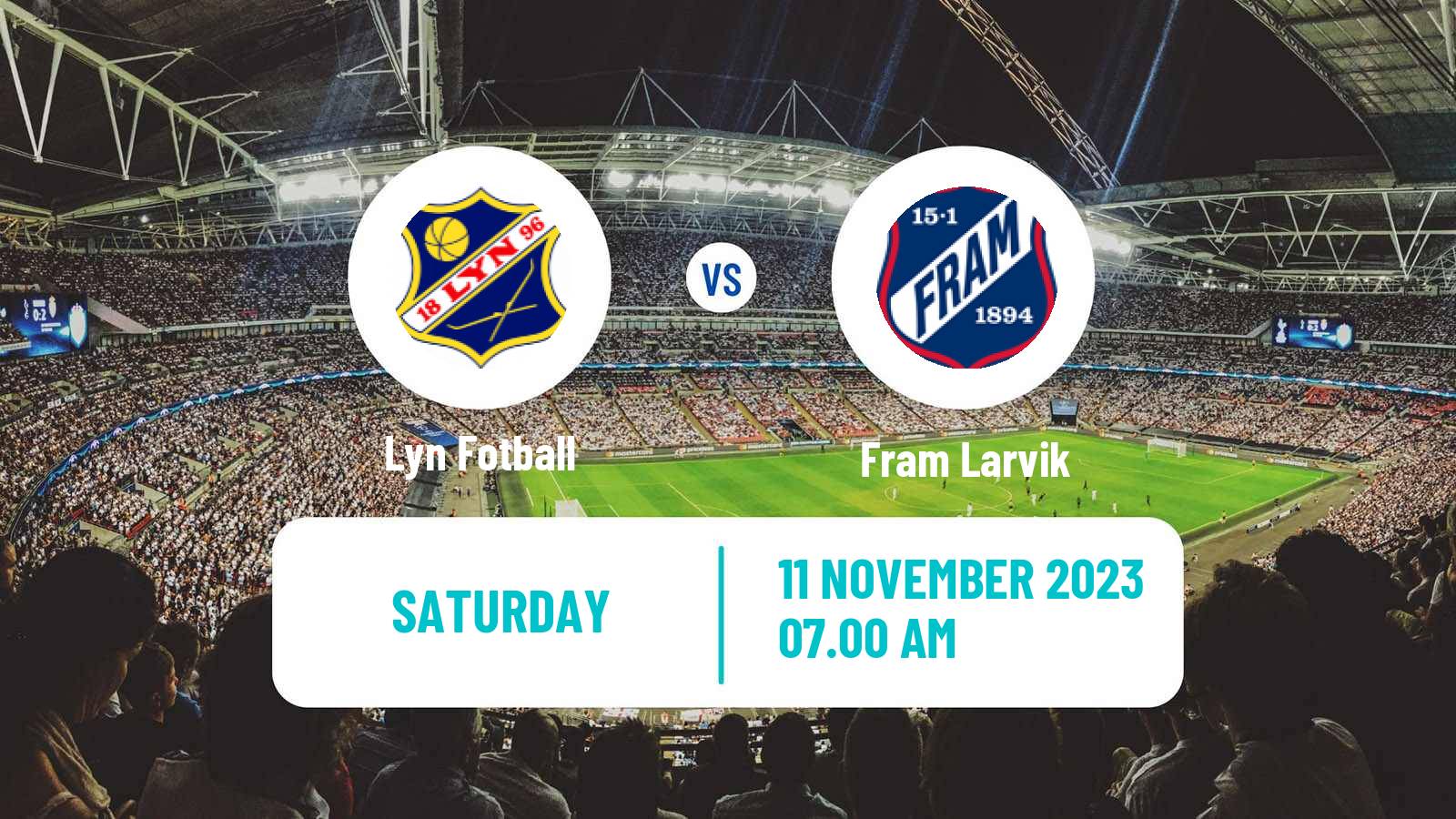 Soccer Norwegian Division 2 - Group 1 Lyn - Fram Larvik