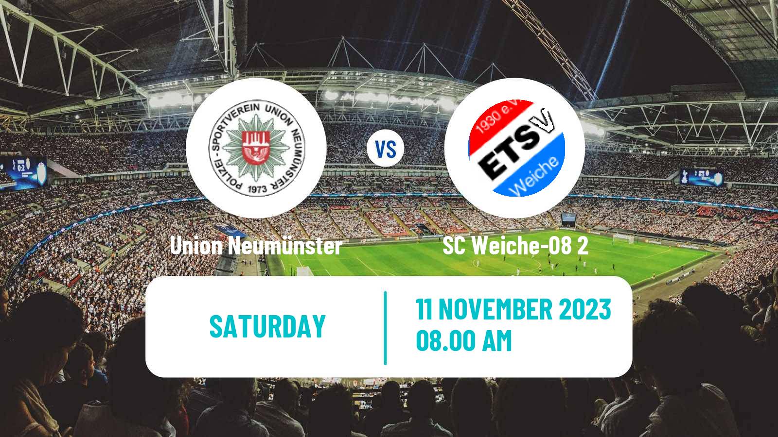 Soccer German Oberliga Schleswig-Holstein Union Neumünster - SC Weiche-08 2