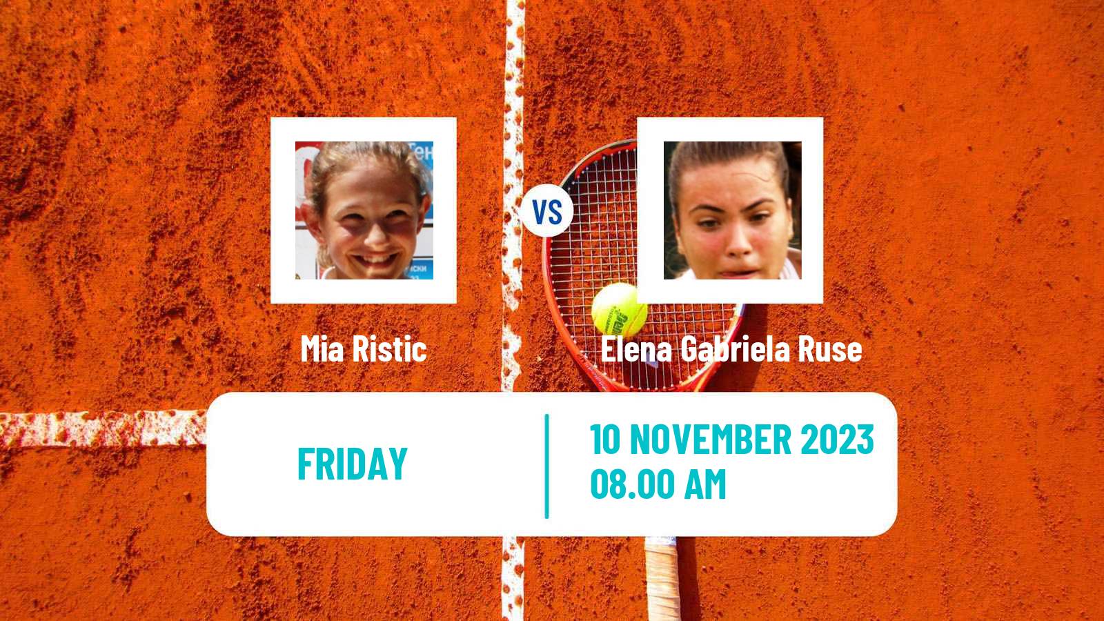 Tennis WTA Billie Jean King Cup World Group Mia Ristic - Elena Gabriela Ruse