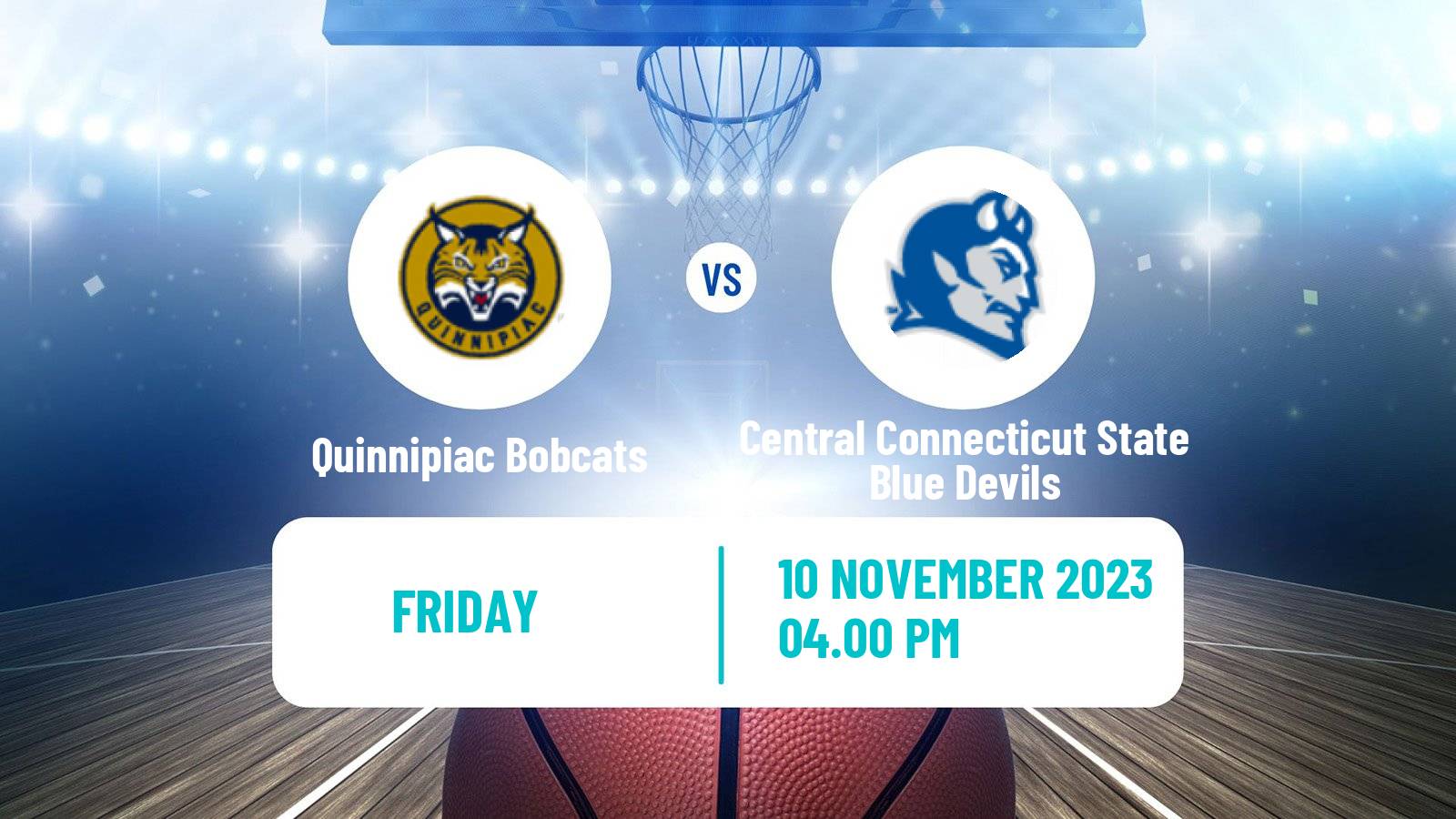 Basketball NCAA College Basketball Quinnipiac Bobcats - Central Connecticut State Blue Devils