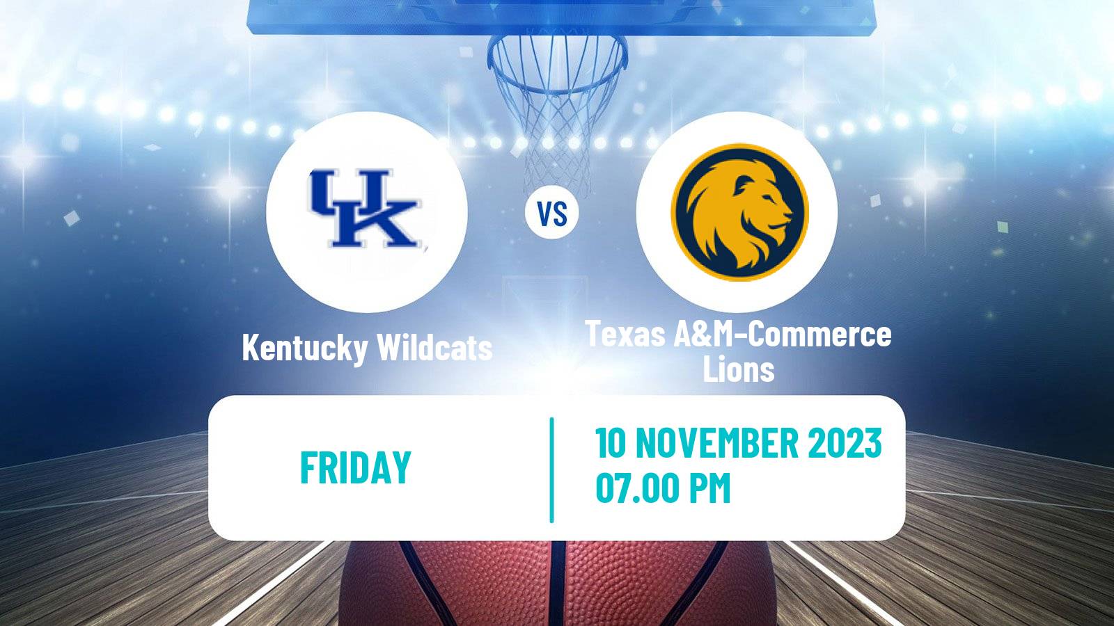 Basketball NCAA College Basketball Kentucky Wildcats - Texas A&M–Commerce Lions