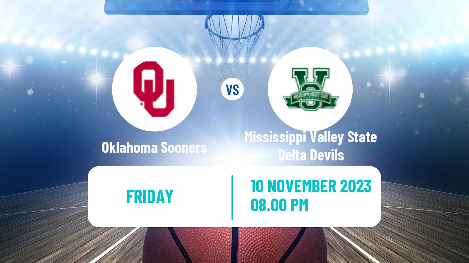 Basketball NCAA College Basketball Oklahoma Sooners - Mississippi Valley State Delta Devils
