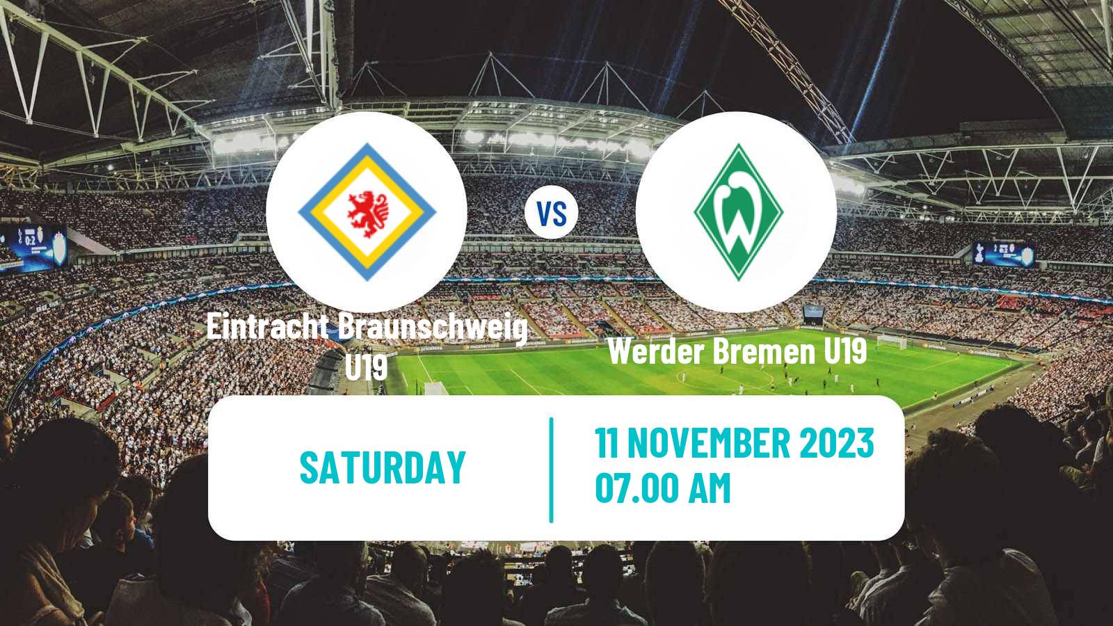 Soccer German Junioren Bundesliga North Eintracht Braunschweig U19 - Werder Bremen U19