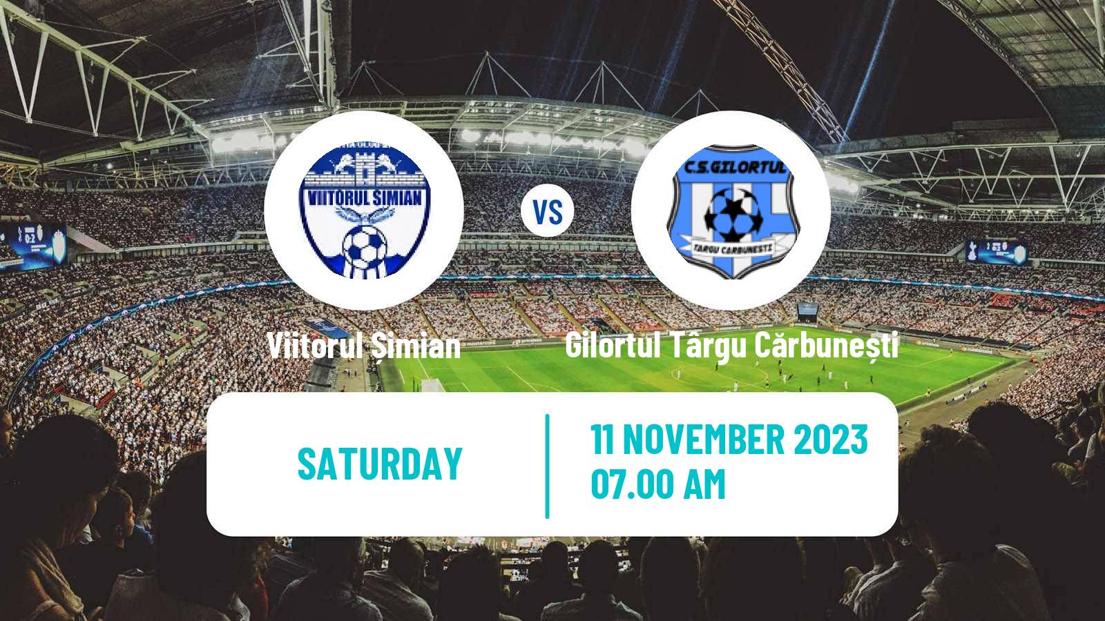 Soccer Romanian Liga 3 - Seria 7 Viitorul Șimian - Gilortul Târgu Cărbunești