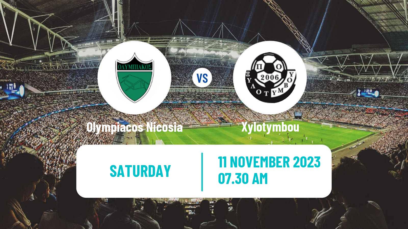 Soccer Cypriot Division 2 Olympiacos Nicosia - Xylotymbou
