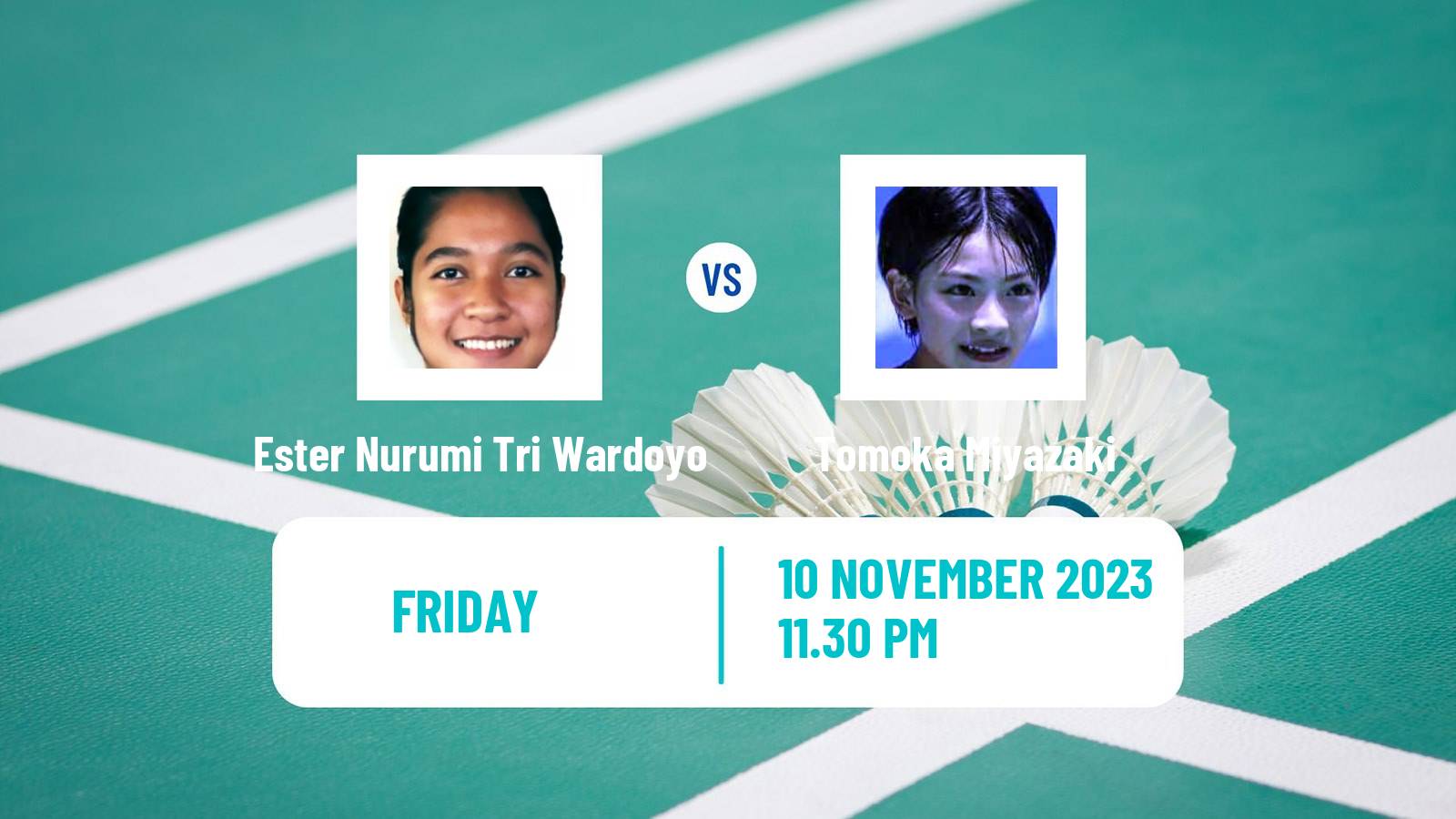 Badminton BWF World Tour Korea Masters Women Ester Nurumi Tri Wardoyo - Tomoka Miyazaki