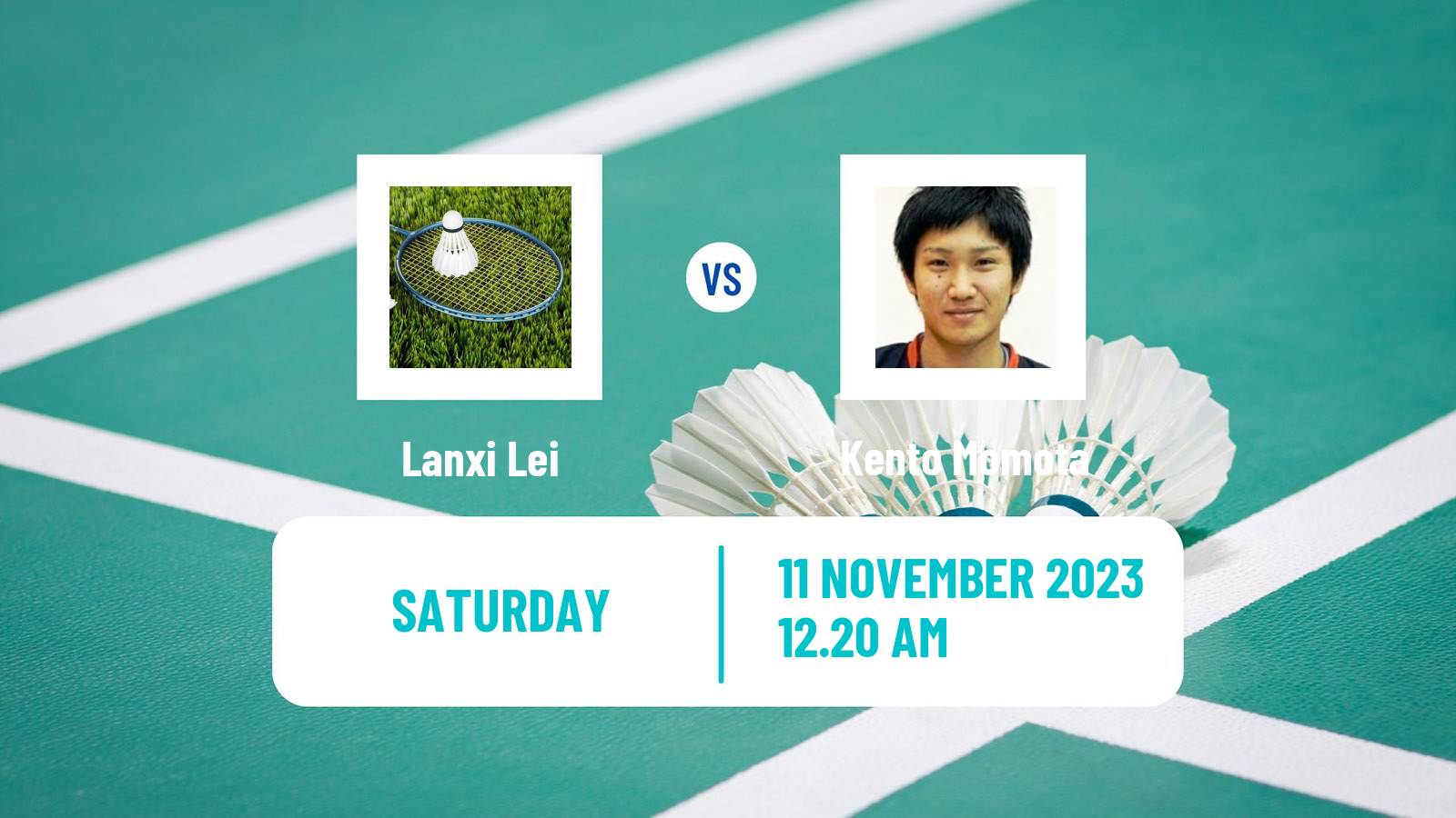 Badminton BWF World Tour Korea Masters Men Lanxi Lei - Kento Momota