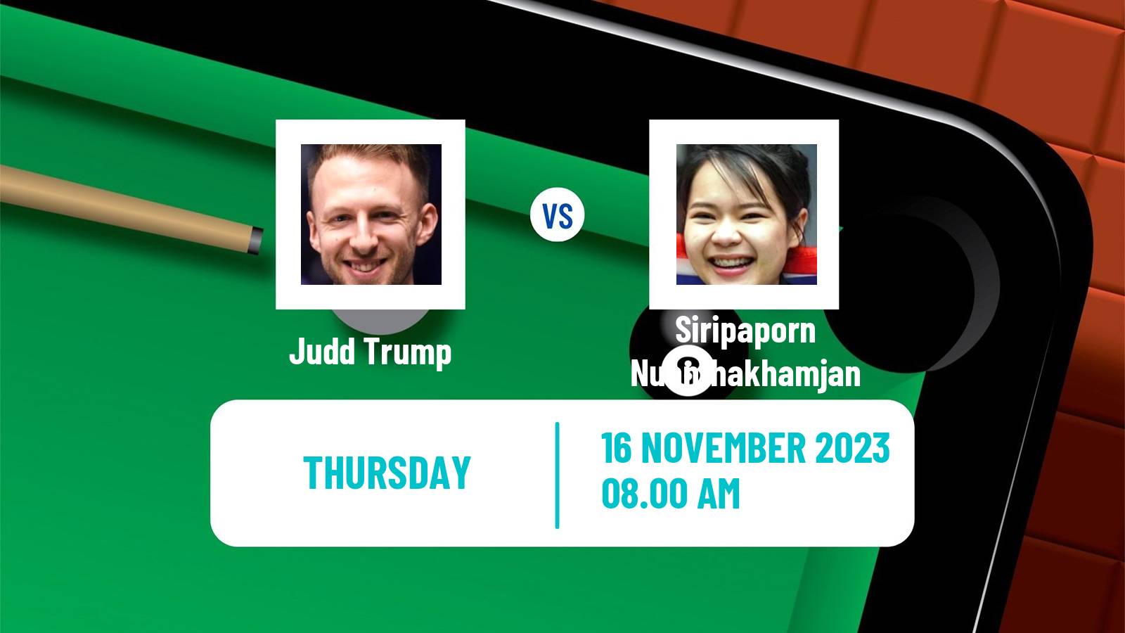 Snooker Champion Of Champions Judd Trump - Siripaporn Nuanthakhamjan