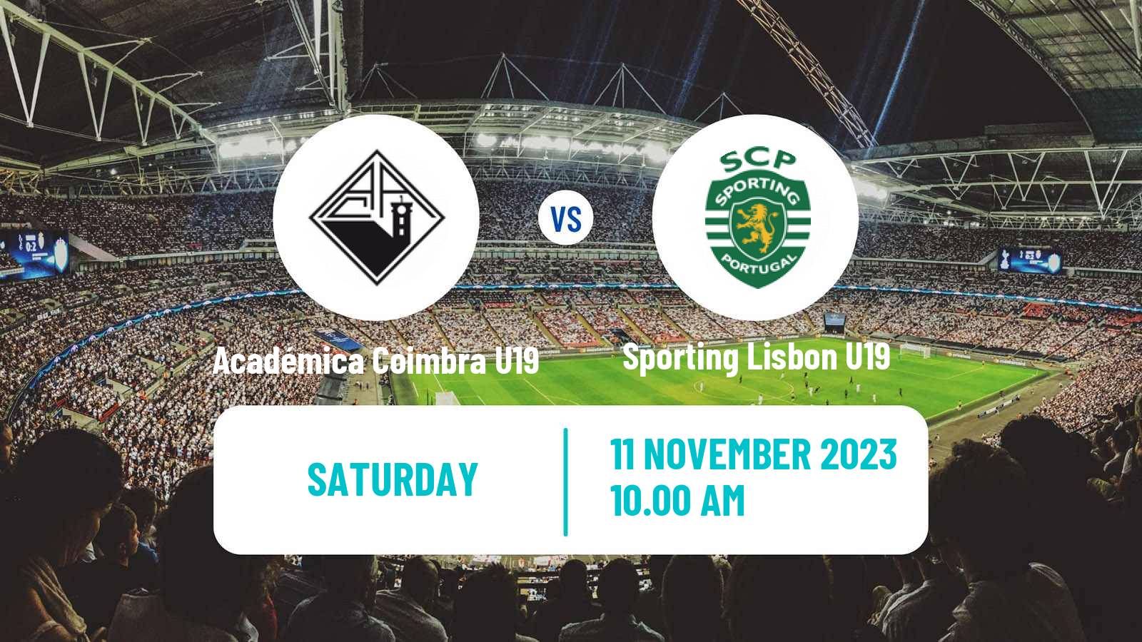 Soccer Portuguese Campeonato Nacional U19 Académica Coimbra U19 - Sporting Lisbon U19