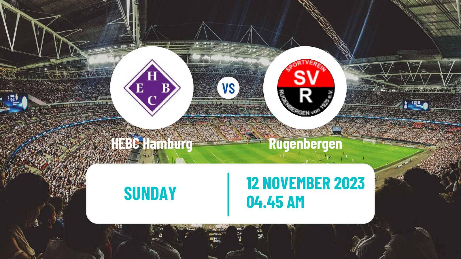 Soccer German Oberliga Hamburg HEBC Hamburg - Rugenbergen