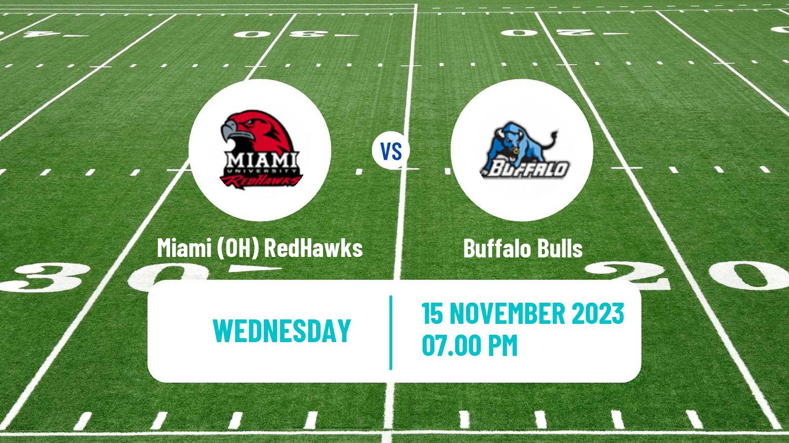 American football NCAA College Football Miami (OH) RedHawks - Buffalo Bulls
