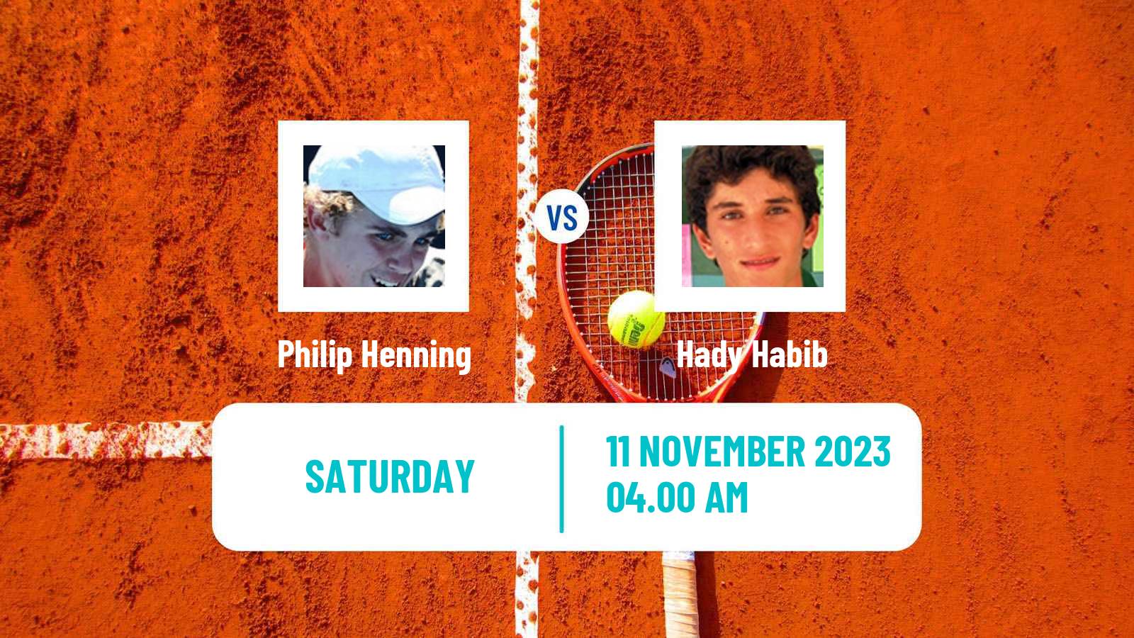 Tennis ITF M25 Monastir 7 Men Philip Henning - Hady Habib