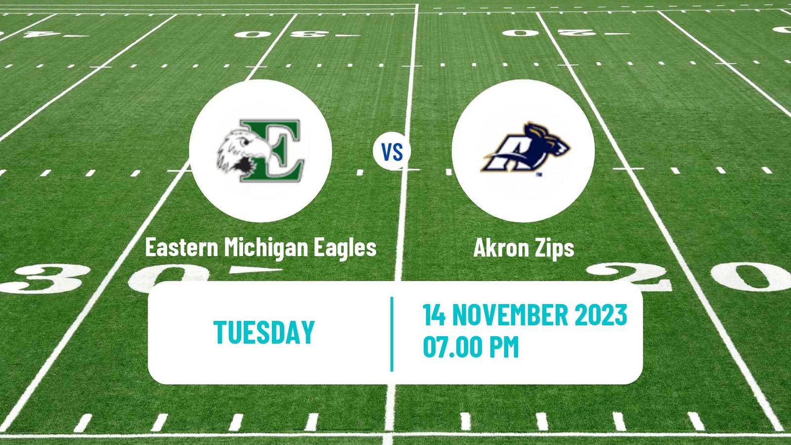 American football NCAA College Football Eastern Michigan Eagles - Akron Zips