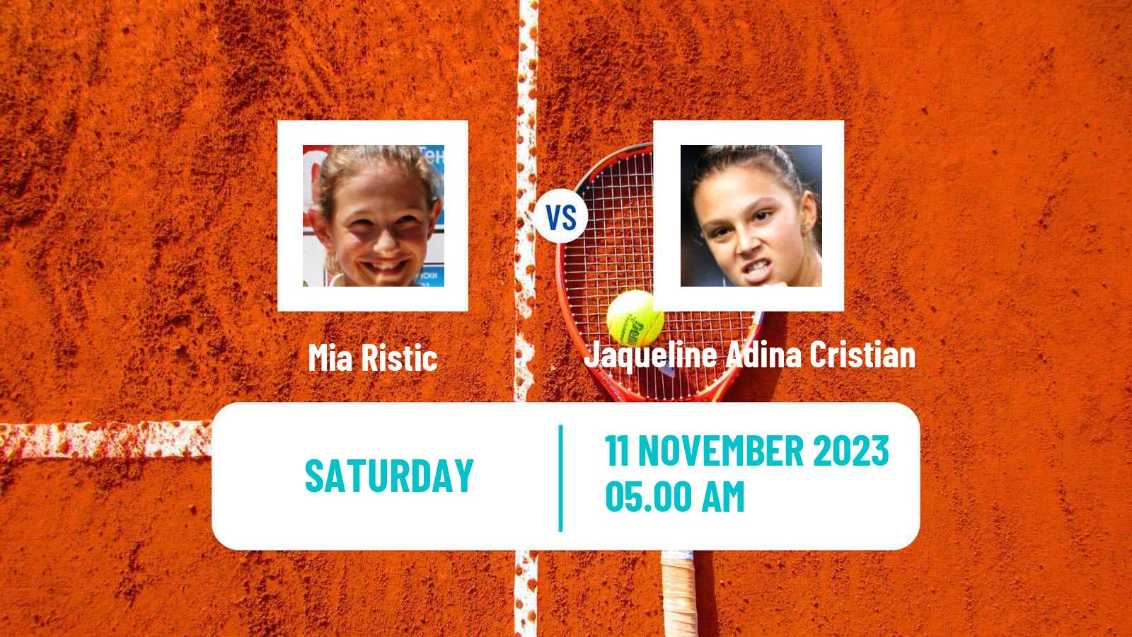 Tennis WTA Billie Jean King Cup World Group Mia Ristic - Jaqueline Adina Cristian