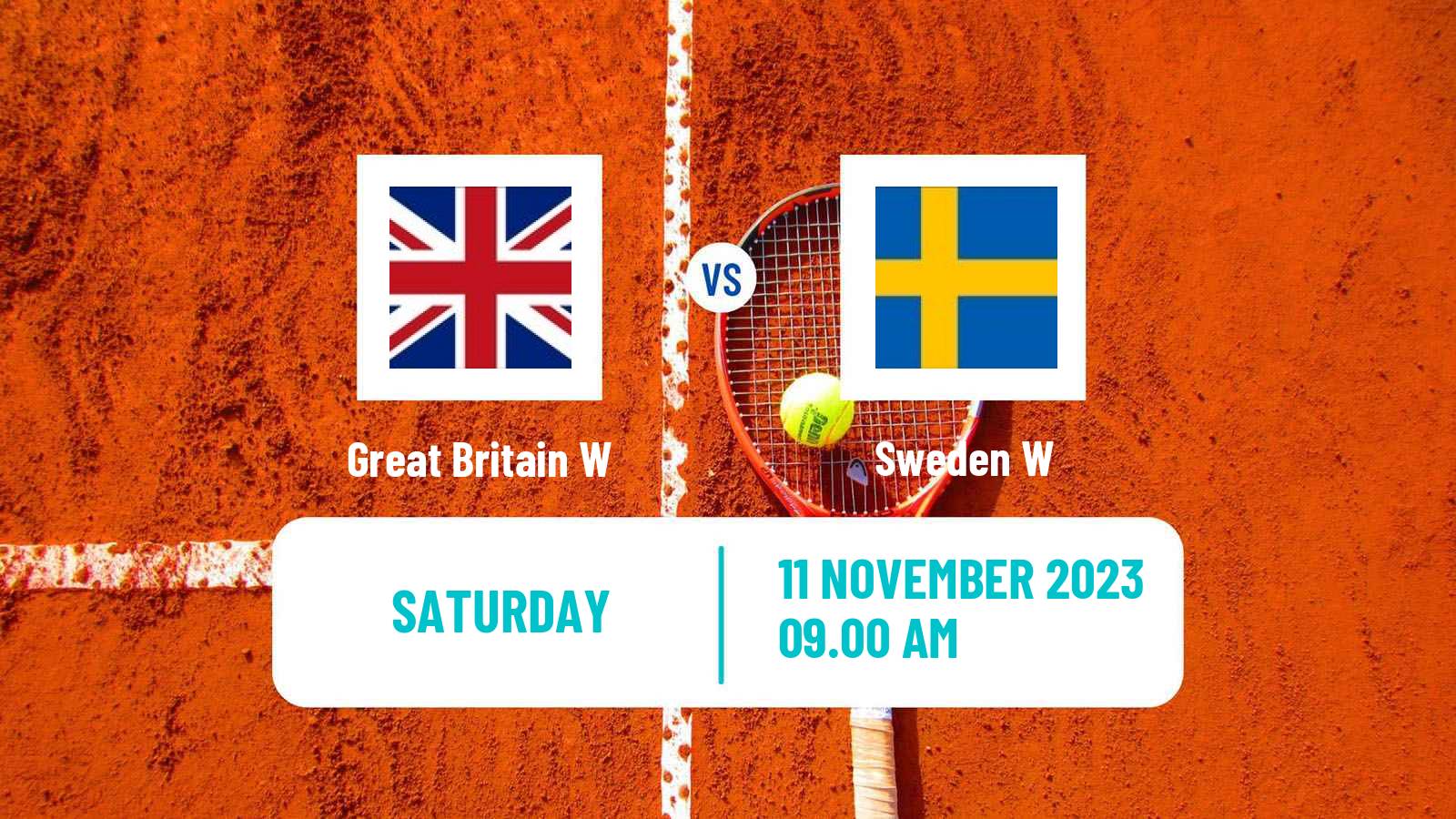 Tennis WTA Billie Jean King Cup World Group Teams Great Britain W - Sweden W