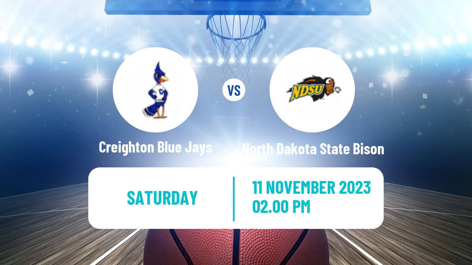 Basketball NCAA College Basketball Creighton Blue Jays - North Dakota State Bison