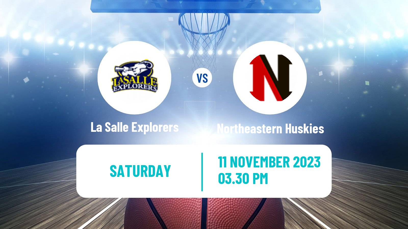 Basketball NCAA College Basketball La Salle Explorers - Northeastern Huskies