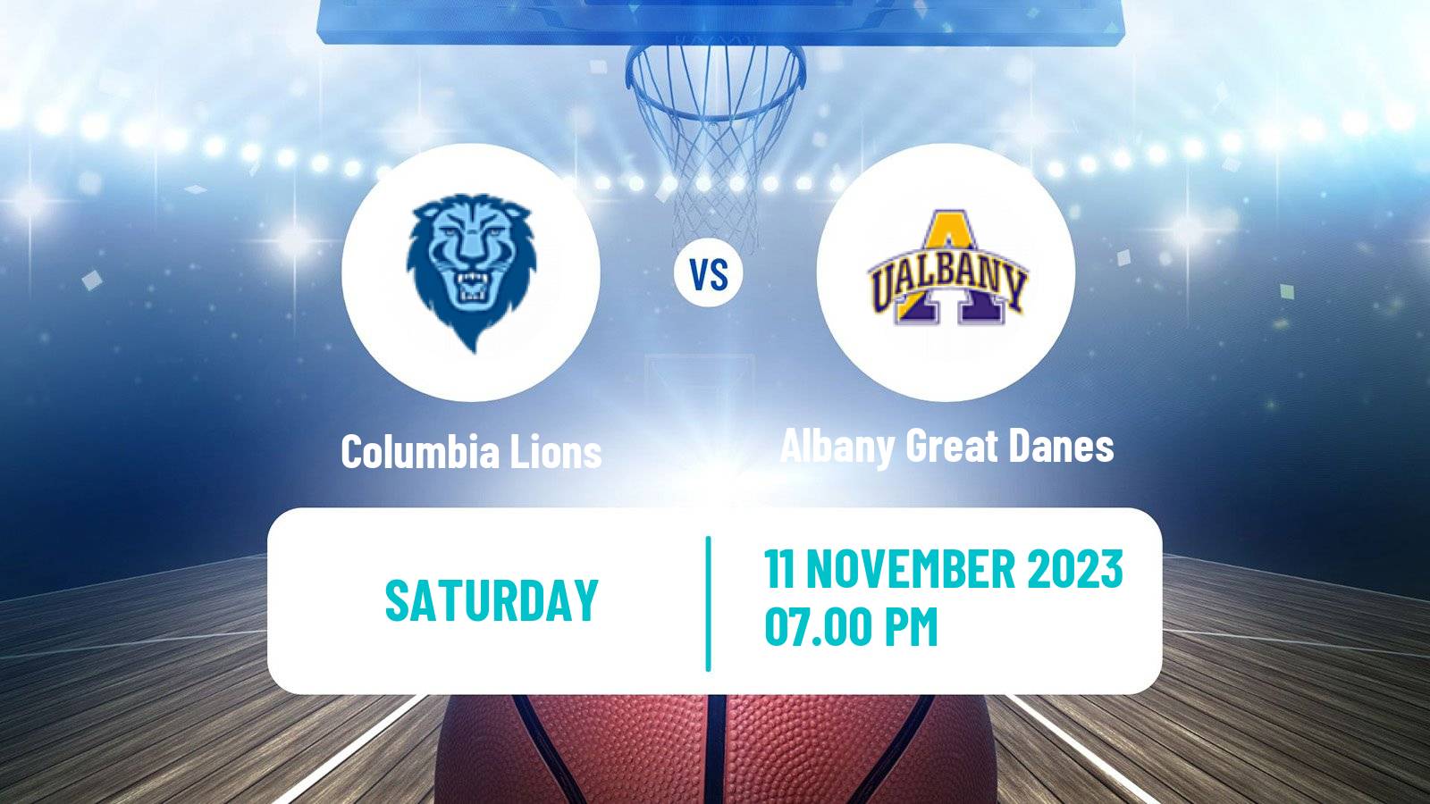 Basketball NCAA College Basketball Columbia Lions - Albany Great Danes