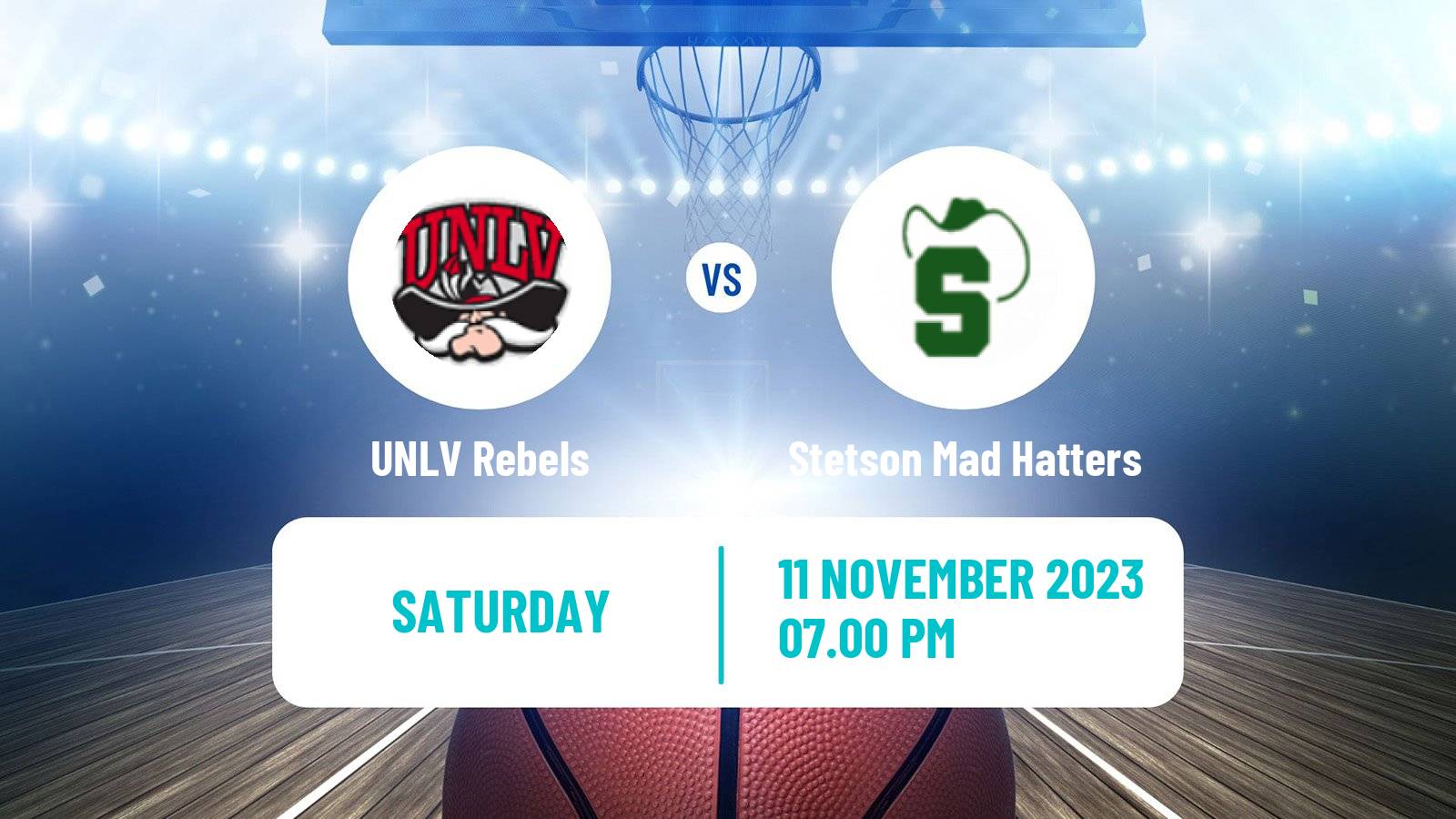 Basketball NCAA College Basketball UNLV Rebels - Stetson Mad Hatters