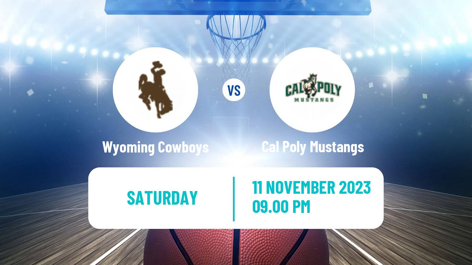 Basketball NCAA College Basketball Wyoming Cowboys - Cal Poly Mustangs