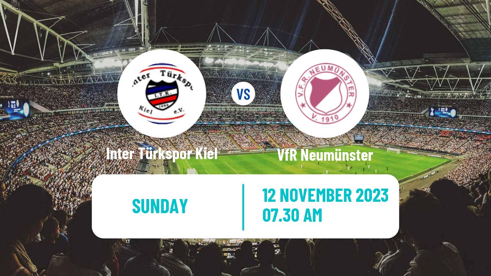 Soccer German Oberliga Schleswig-Holstein Inter Türkspor Kiel - VfR Neumünster