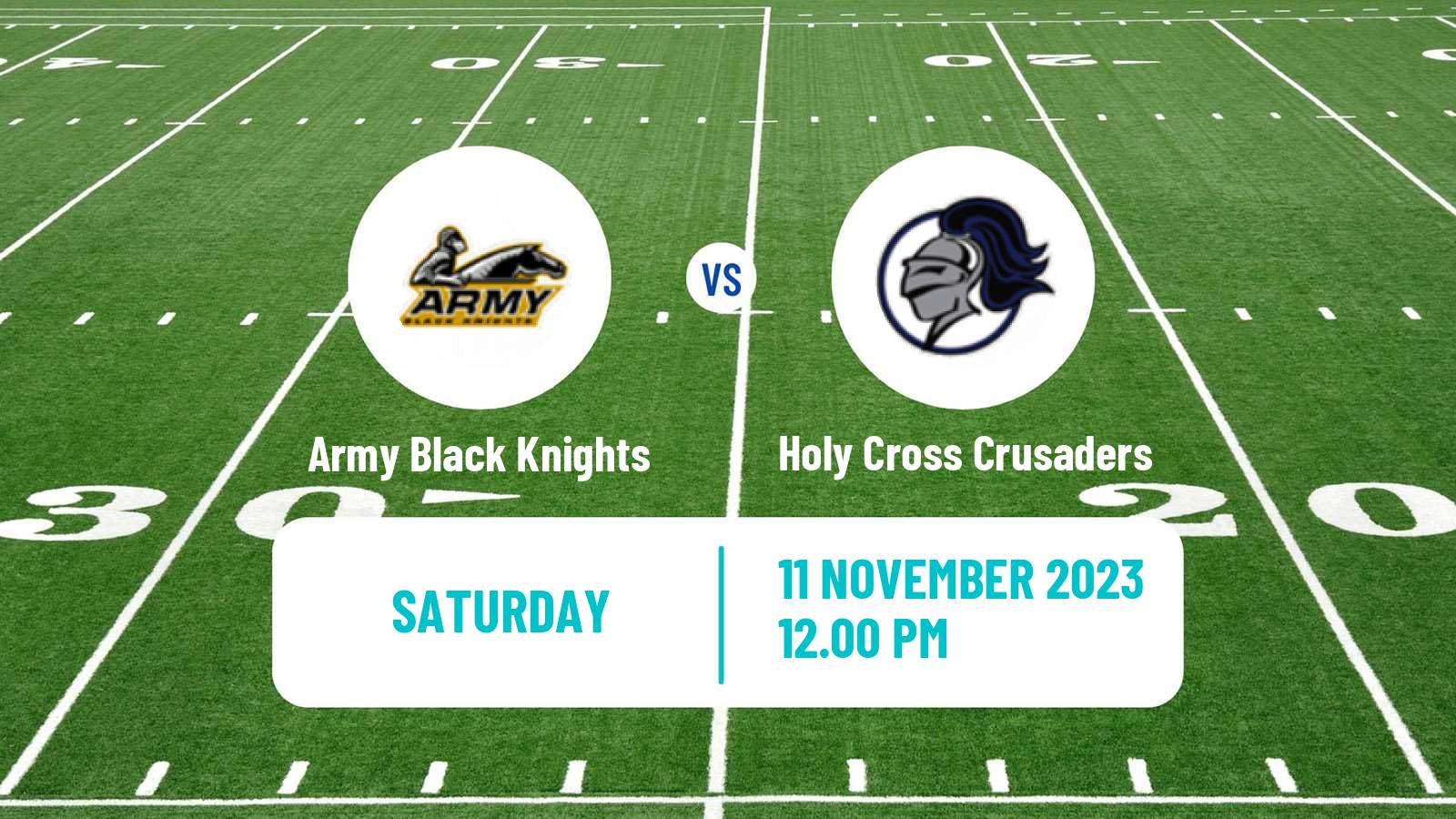 American football NCAA College Football Army Black Knights - Holy Cross Crusaders