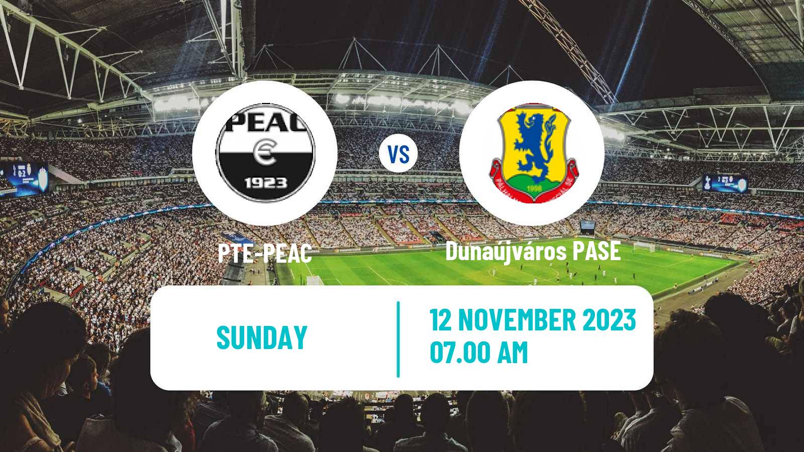 Soccer Hungarian NB III Southwest PTE-PEAC - Dunaújváros PASE