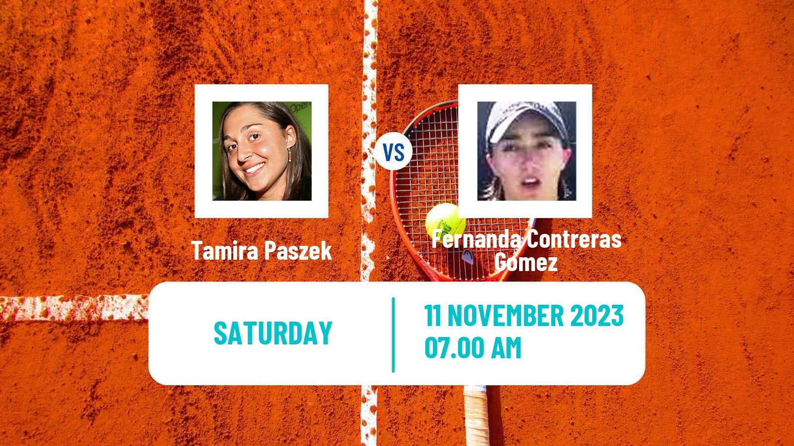 Tennis WTA Billie Jean King Cup World Group Tamira Paszek - Fernanda Contreras Gomez