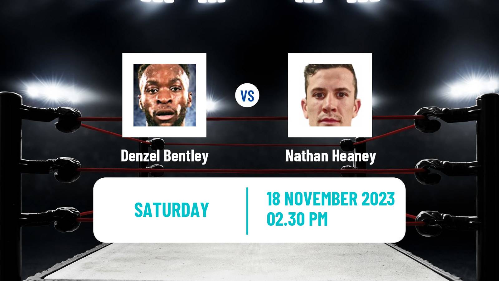 Boxing Middleweight Bbbofc British Title Men Denzel Bentley - Nathan Heaney
