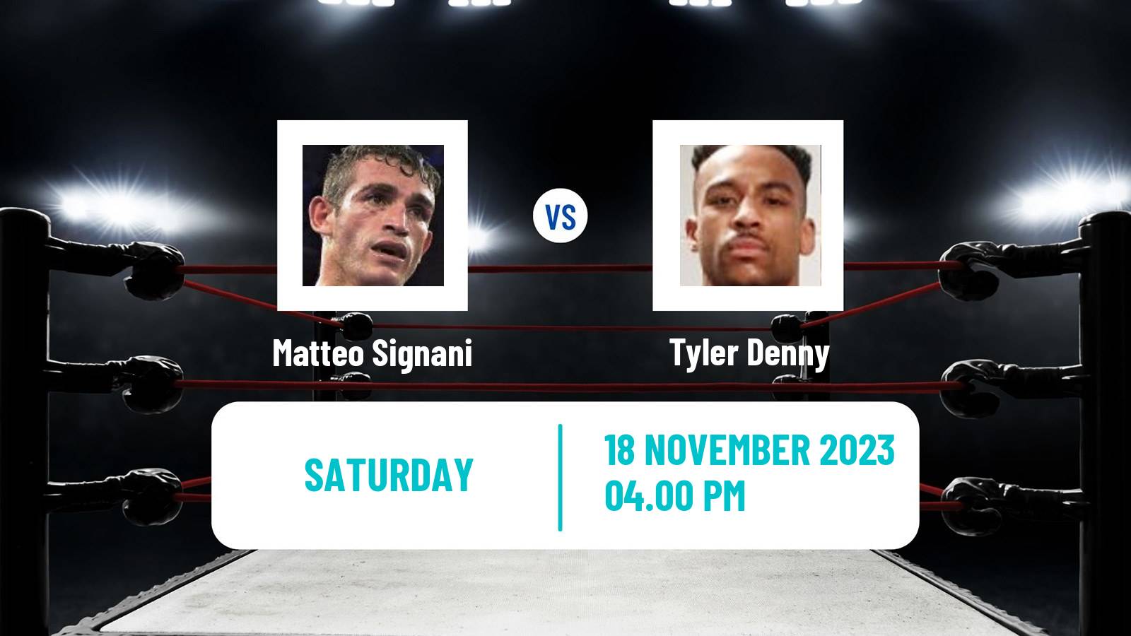 Boxing Middleweight EBU Title Men Matteo Signani - Tyler Denny