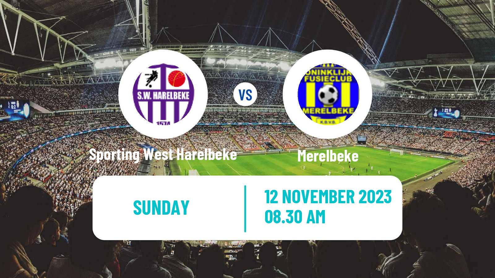 Soccer Belgian Second Amateur Division Group A Sporting West Harelbeke - Merelbeke