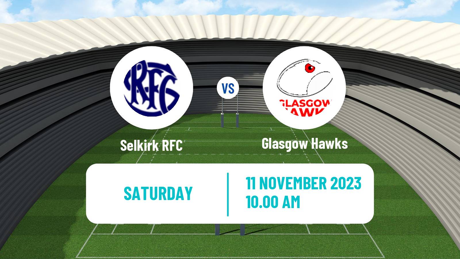 Rugby union Scottish Tennents Premiership Rugby Selkirk - Glasgow Hawks
