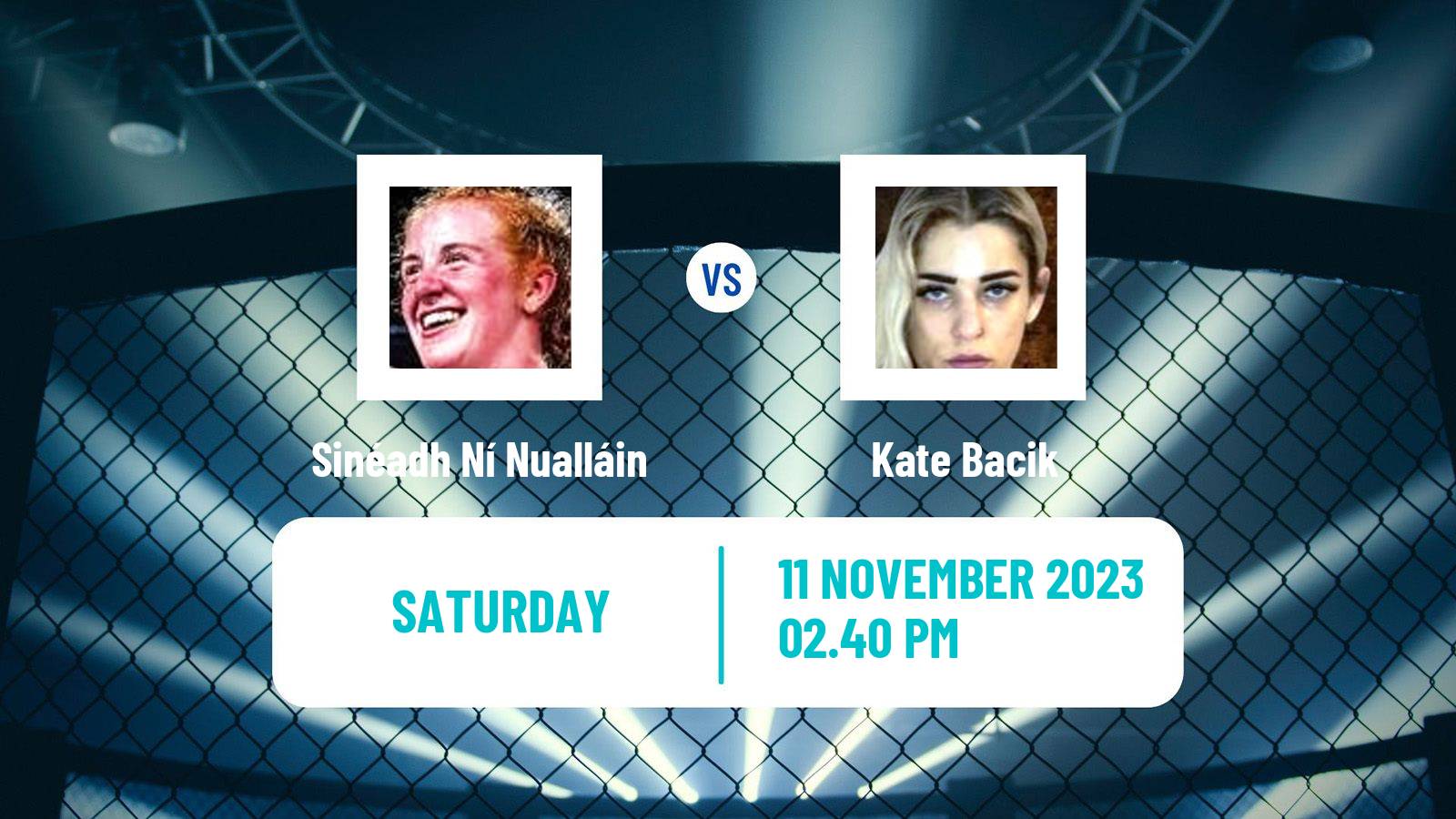 MMA Bantamweight Cage Warriors Women Sinéadh Ní Nualláin - Kate Bacik
