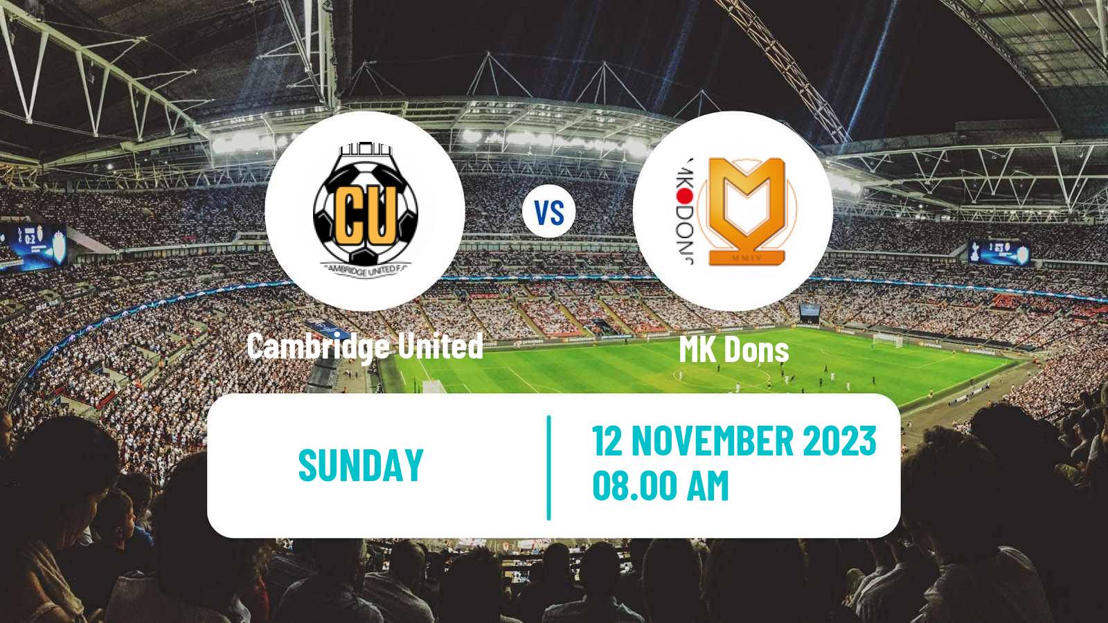 Soccer English FA Cup Women Cambridge United - MK Dons