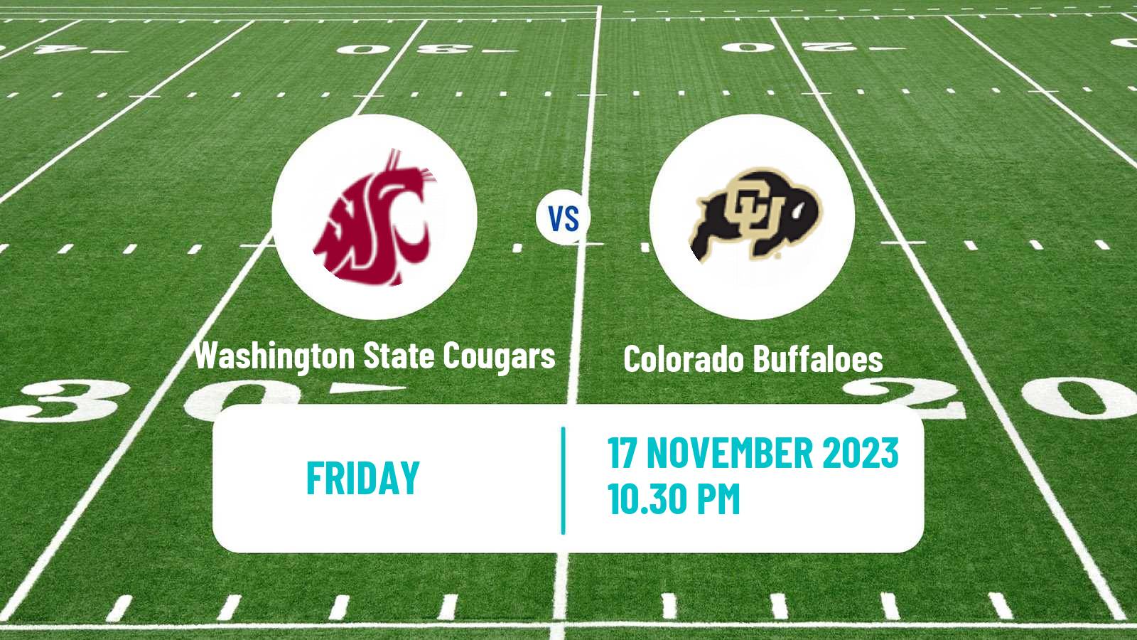 American football NCAA College Football Washington State Cougars - Colorado Buffaloes