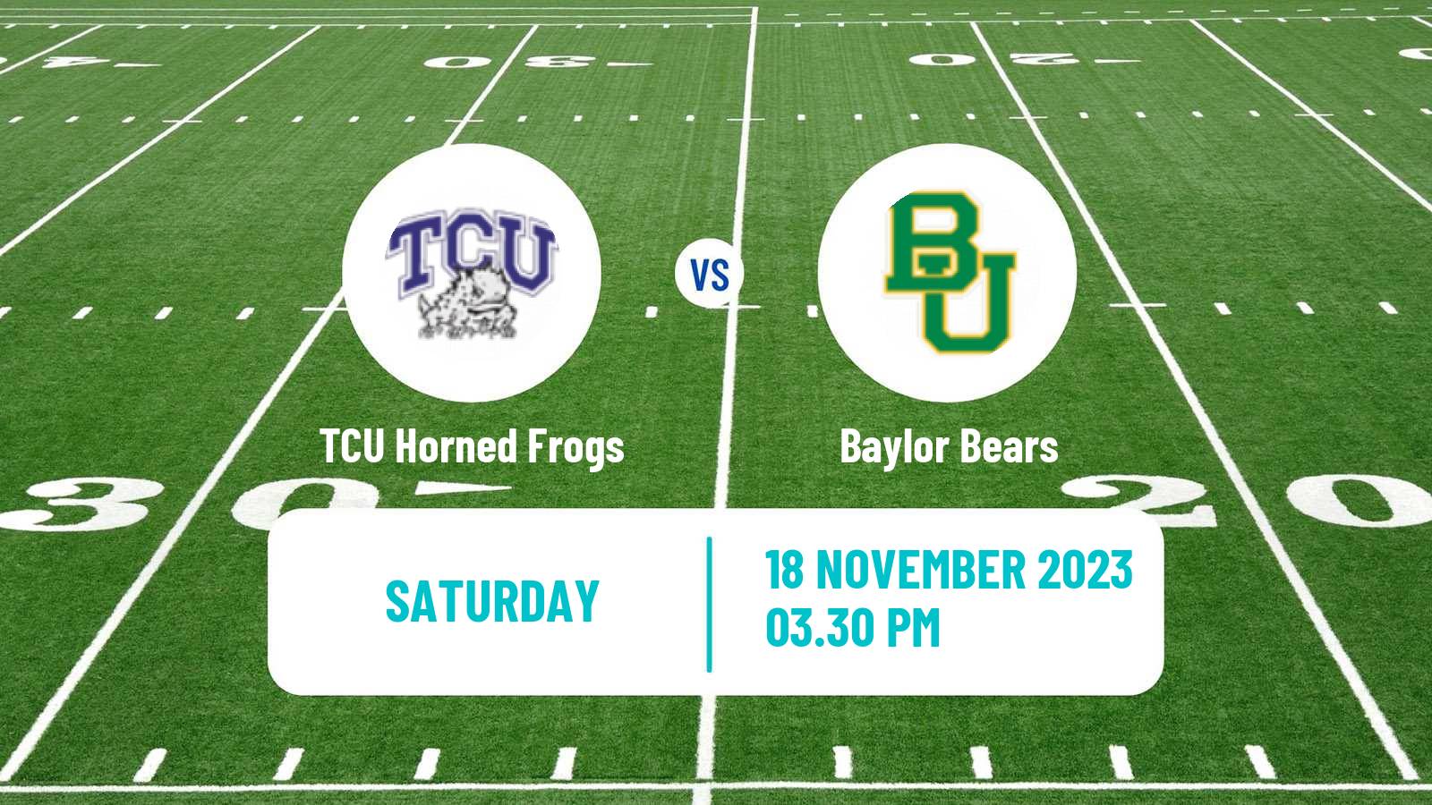 American football NCAA College Football TCU Horned Frogs - Baylor Bears