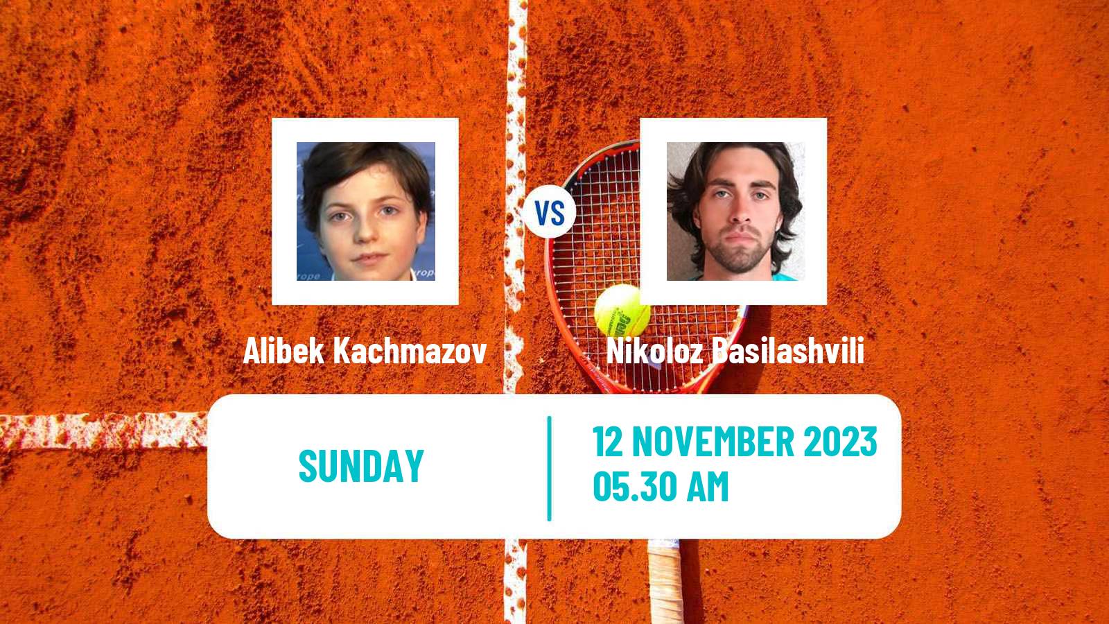 Tennis Danderyd Challenger Men 2023 Alibek Kachmazov - Nikoloz Basilashvili