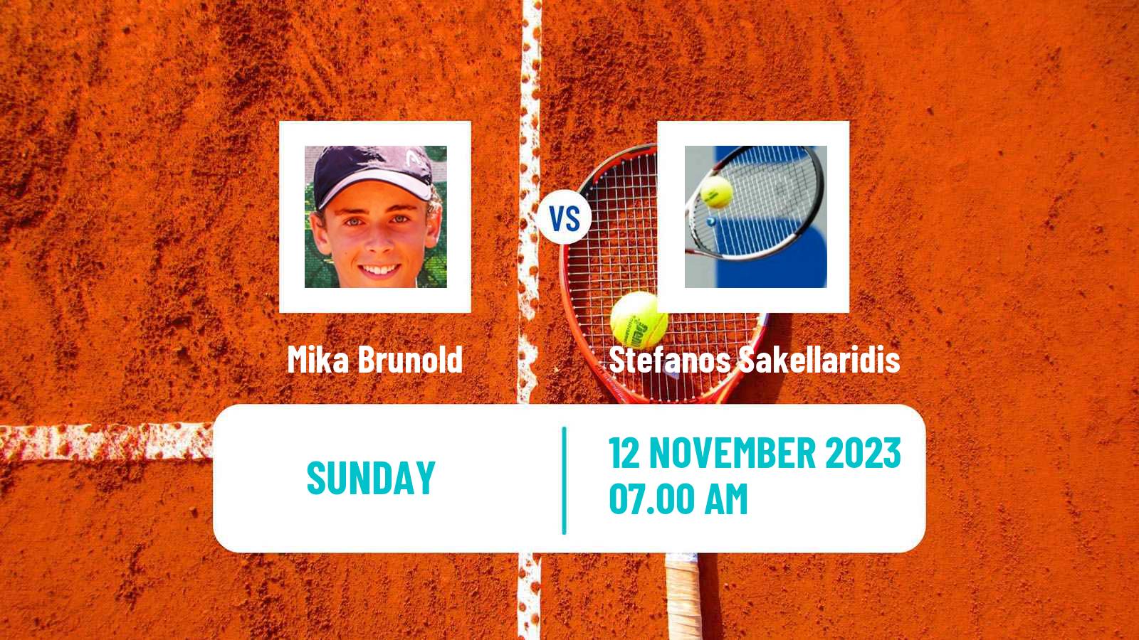 Tennis Danderyd Challenger Men 2023 Mika Brunold - Stefanos Sakellaridis