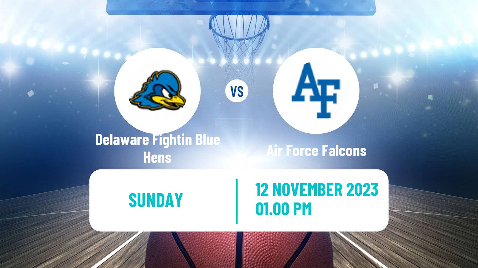 Basketball NCAA College Basketball Delaware Fightin Blue Hens - Air Force Falcons