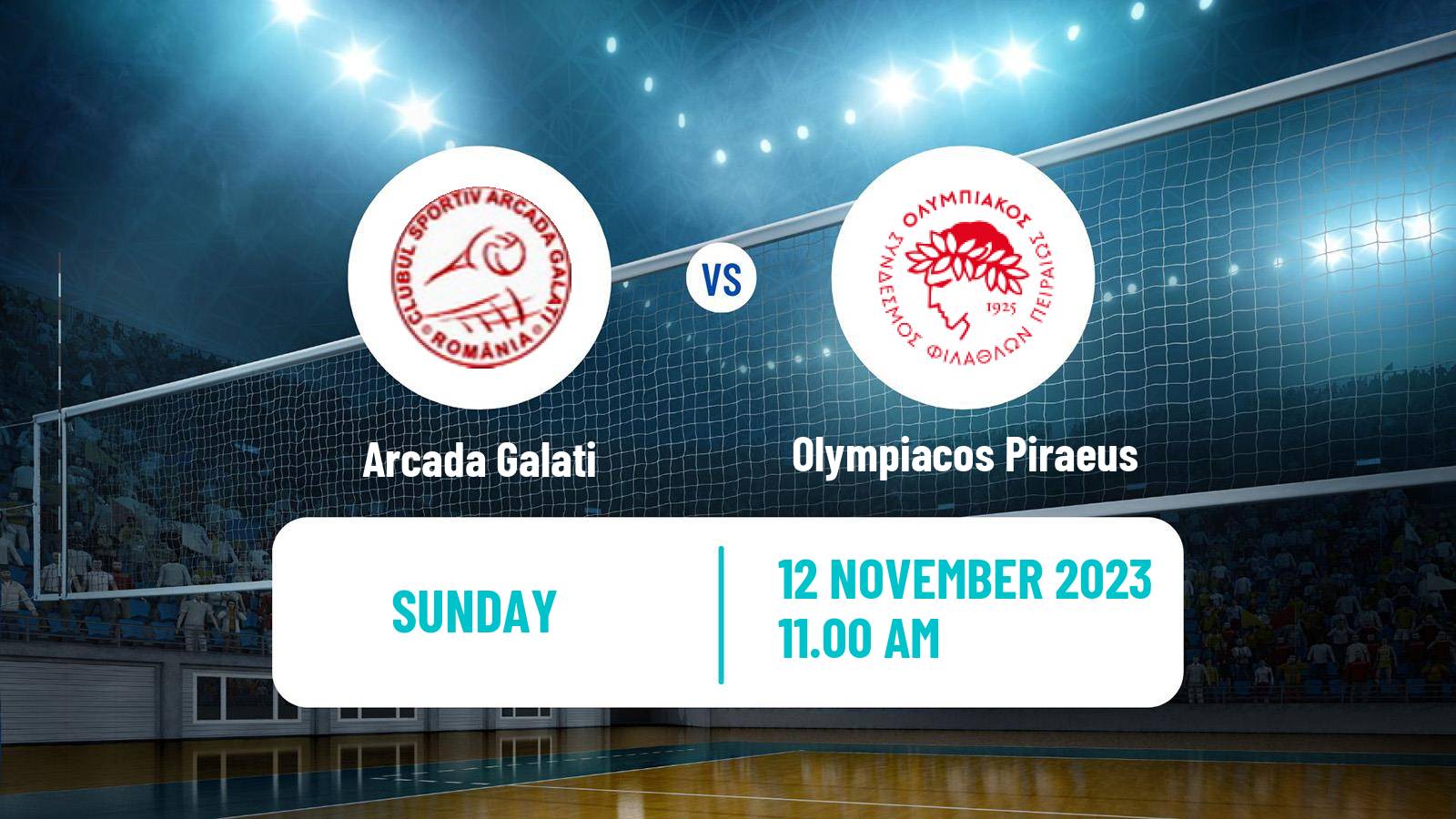 Volleyball CEV Champions League Arcada Galati - Olympiacos Piraeus