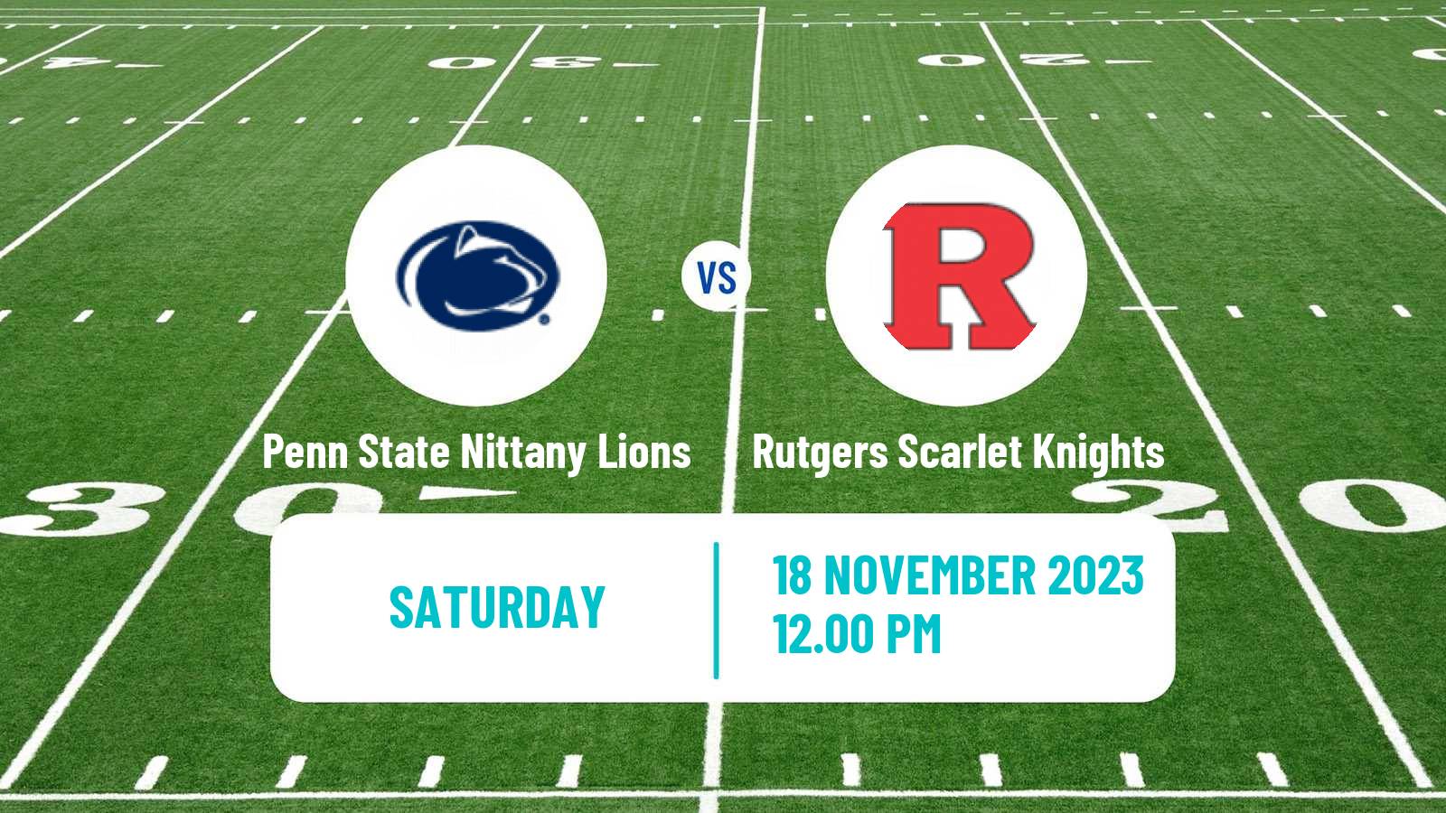 American football NCAA College Football Penn State Nittany Lions - Rutgers Scarlet Knights