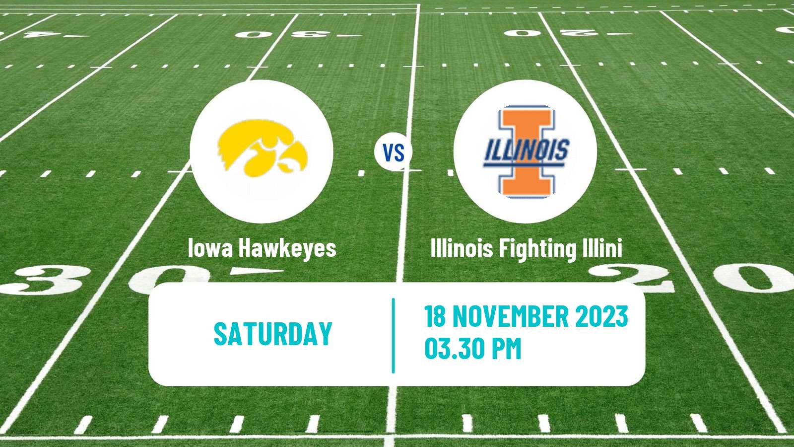 American football NCAA College Football Iowa Hawkeyes - Illinois Fighting Illini