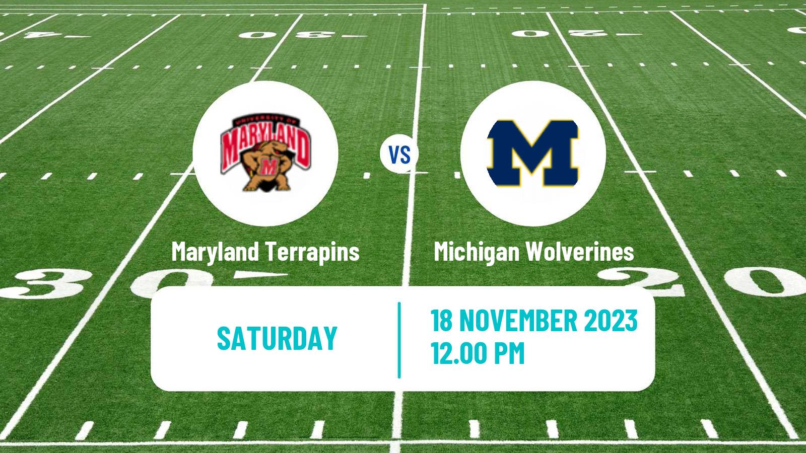 American football NCAA College Football Maryland Terrapins - Michigan Wolverines